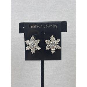 Fashion Jewelry Silver Star Jeweled Studs